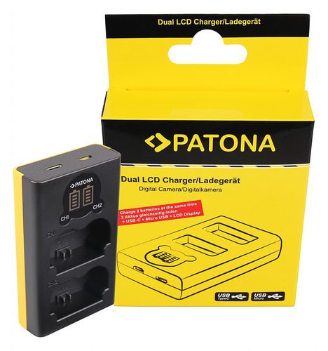 PATONA Dual LCD USB Charger f. Fuji NP-W235 Fujifilm X-T4 XT4, PATONA 1888 4055655218962