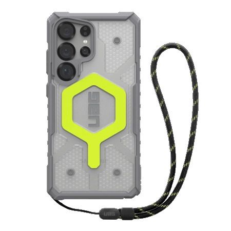 UAG Pathfinder Clear Magnet Bundle Magnetic Case and Wrist Strap for Samsung Galaxy S25 Ultra 5G - Neon Gray, UAG 2144831BV01 2144831BV01