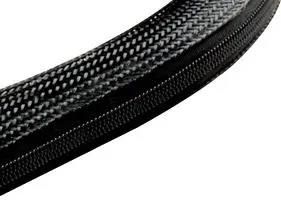 ZIPPER BRAIDED CABLE WRAP, PE, BLK, 1M, 3.28 FT PP001383
