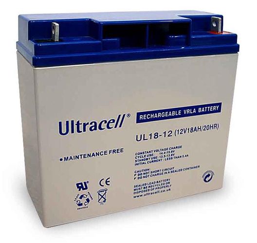 Battery Ultracell UL18-12 (18 Ah, 12V) AU18/12