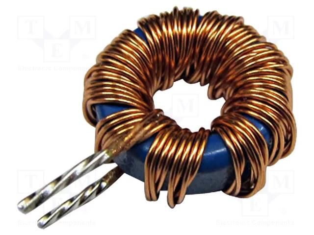 Inductor: wire; THT; 15uH; 4A; 19.3mΩ; Inductor: toroidal; Ø: 16mm FERYSTER DTMSS-12.5/0.015V