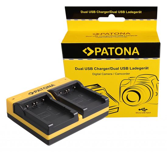 PATONA Dual Charger f. Sony NP-FT1 NP-FR1 DSC-T1 DSC-T3 DSC-T5 DSC-T9 DSC-T10 L1 DSC-T33 DSC-T11 incl. Micro-USB cable, PATONA 191554 4055655200547