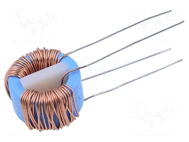 Inductor: wire; THT; 10mH; 2.2A; 56mΩ; DTSN-12; Ø16x8.5mm; vertical FERYSTER DTSN-12/10/2.2