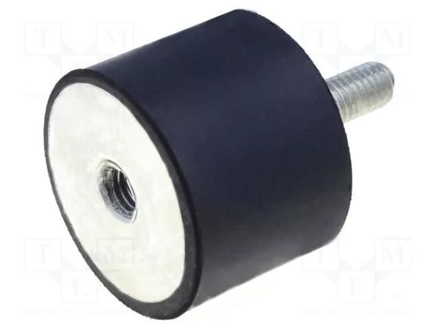 Vibration damper; M8; Ø: 40mm; rubber; L: 30mm; Thread len: 23mm ELESA+GANTER DVA2-40-30-M8