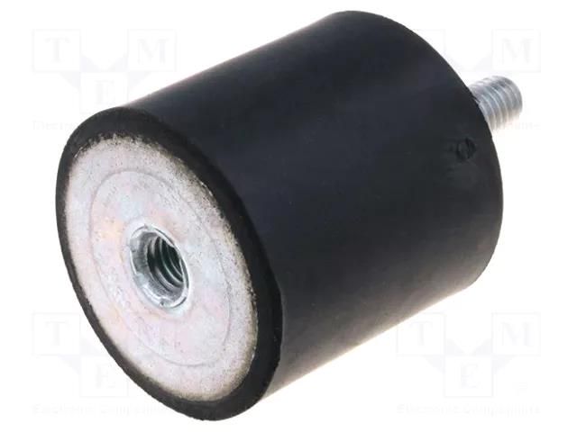 Vibration damper; M8; Ø: 40mm; rubber; L: 40mm; Thread len: 23mm ELESA+GANTER DVA2-40-40-M8