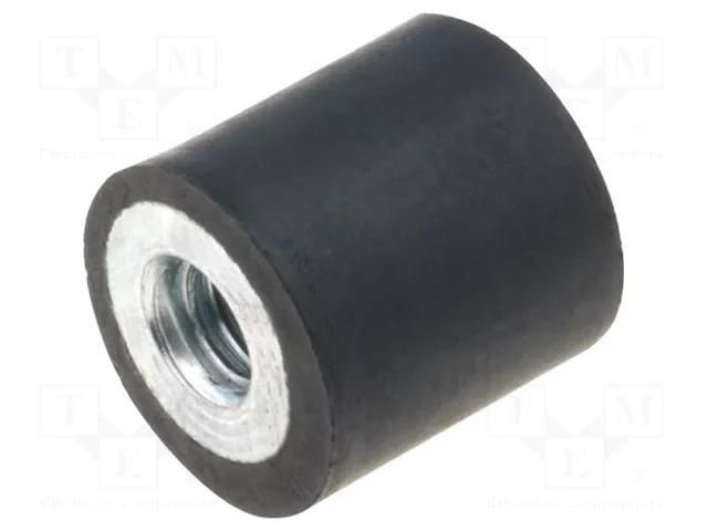 Vibration damper; M4; Ø: 10mm; rubber; L: 10mm; H: 4mm; 90N; 36N/mm ELESA+GANTER DVA3-10-10-M4-55