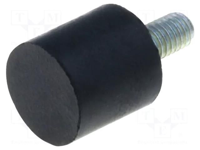 Vibroisolation foot; Ø: 8mm; H: 8mm; Shore hardness: 55±5; 40N ELESA+GANTER DVA4-8-8-M3