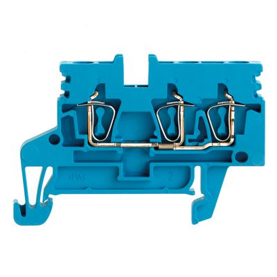 Feed-through terminal block, Tension-clamp connection, 2.5 mm², 800 V, 24 A, Number of connections: 3 Weidmuller 1933730000 04032248586769