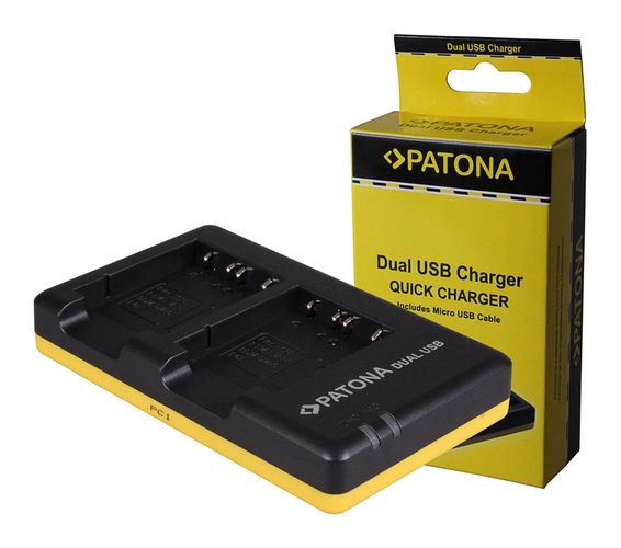 PATONA Dual Quick-Charger f. Sony NP-BG1 DSC H55 H70 incl. Micro-USB cabel, PATONA 1940 4055655175302