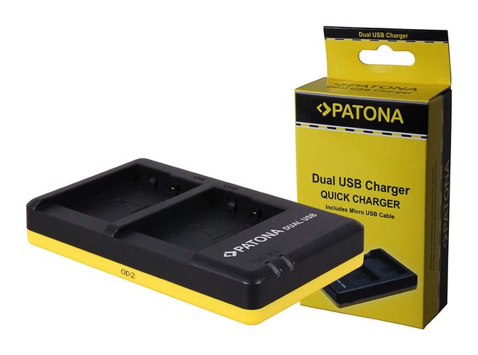 PATONA Dual Quick-Charger f.Panasonic DMC-GF6 incl. Micro-USB cabel, PATONA 1950 4055655124058