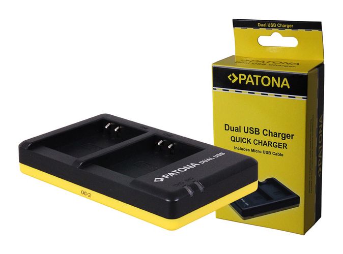 PATONA Dual Quick-Charger f. Olympus Li-50B Li50B Li-90B Li90B TG-1 TG1 TG-6 TG6 incl. Micro-USB cable, PATONA 1953 4055655124027