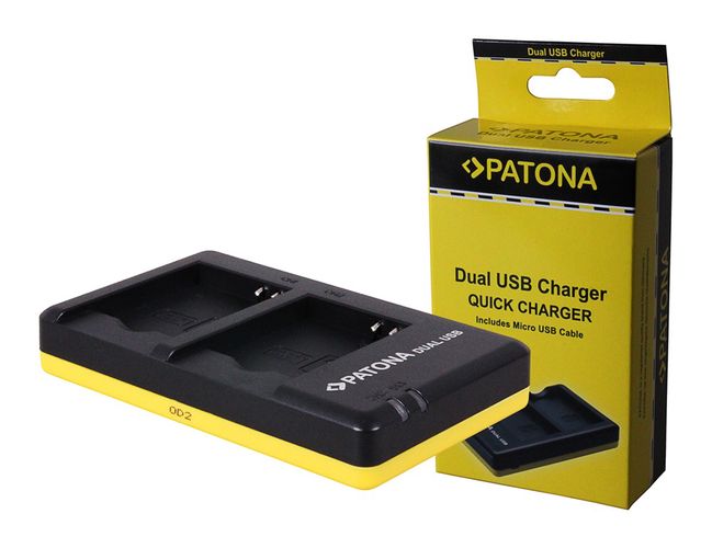 PATONA Dual Quick-Charger f.Panasonic DMW-BCM13 BCM13 incl. Micro-USB cabel, PATONA 1956 4055655123990