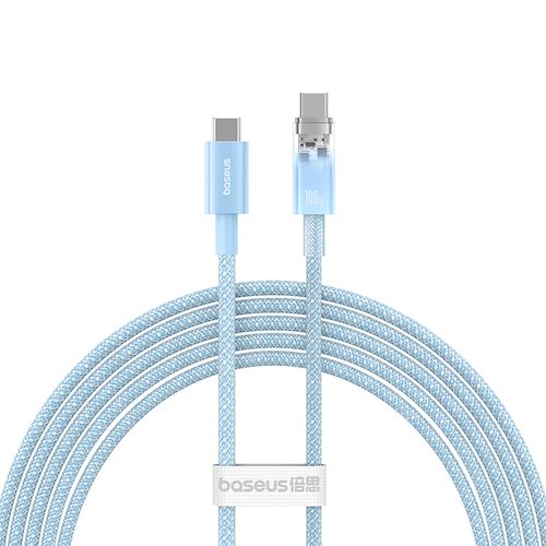Baseus Explorer 100W USB-C - USB-C Cable with Intelligent Temperature Sensor 2m - Blue, Baseus P10319703311-01 P10319703311-01