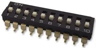 SWITCH, DIP, RAISED ACTUATOR, 10 WAY A6S0104H