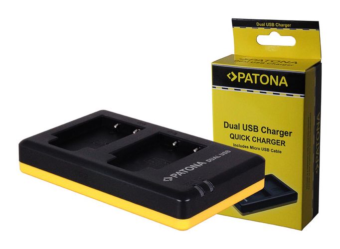 PATONA Dual Quick-Charger f.Nikon EN-EL19, ENEL19 incl. Micro-USB cabel, PATONA 1970 4055655114110