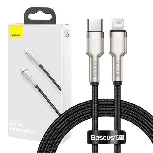 USB-C cable for Lightning Baseus Cafule, PD, 20W, 1m (black), Baseus CATLJK-A01