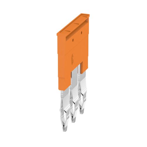 Cross-connector (terminal), Plugged, Number of poles: 3, Pitch in mm: 8.00, Insulated: Yes, 41 A, orange Weidmuller 1985760000 04050118370263