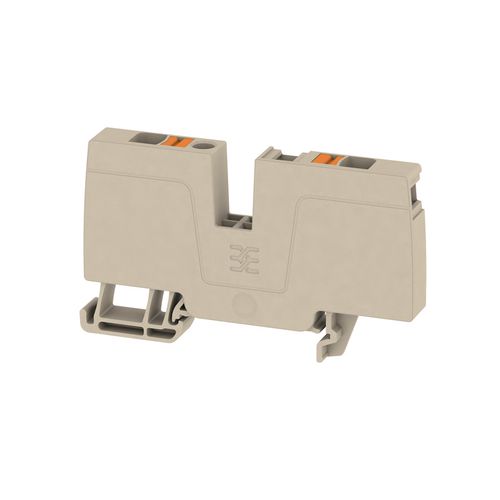 Supply terminal, PUSH IN, 6 mm², 800 V, 41 A, Number of potentials per tier: 1, TS 35, dark beige, Colour of operational elements: orange Weidmuller 1991780000 04050118376470