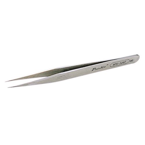 Super Fine Tip Straight Tweezer (120mm) 1PK-125T Pro'sKit 1PK-125T 4710810394478