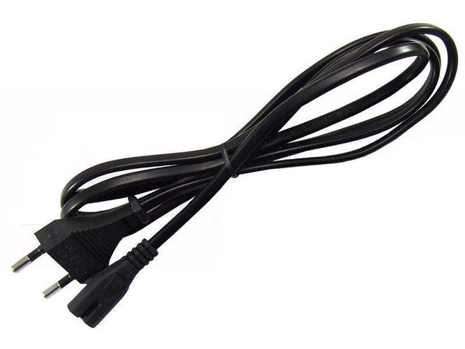 EURO 2-pin power cable black IEC-C8 5900672657302