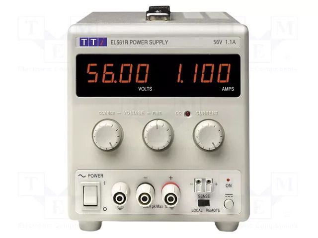 Power supply: laboratory; single-channel,linear; 0÷56VDC; 0÷1.1A AIM-TTI EL561R