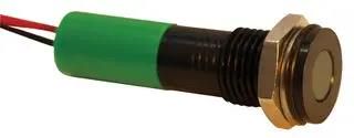 INDIC FLUSH BLACK GREEN 12VDC,IP67 Q8F3BXXG12E