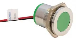 INDIC FLUSH CHROME GREEN 24VDC,IP67 Q22F7CXXG24E