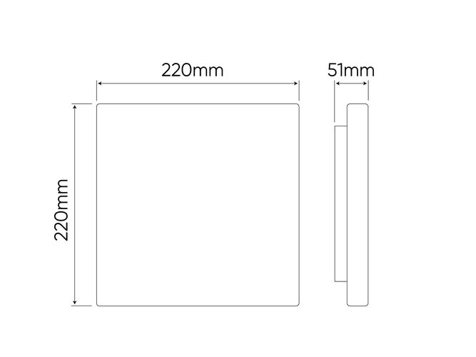 Светодиодная линейка PRIME Потолочный светильник ACTON 18W 2000lm 4000K IP54 квадратный с датчиком движения 201187 5905378201187