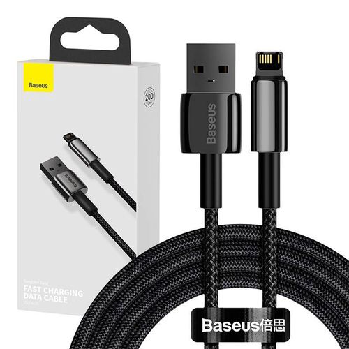 Baseus Tungsten Gold Cable USB to iP 2.4A 2m (black), Baseus CALWJ-A01