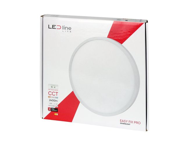 LED panel universal EasyFix PRO, 230Vdc, 24W, 2400lm, 3000K-5000K CCT, round 202856 5905378202856