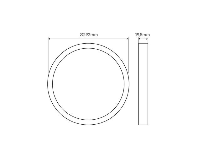 LED panel universal EasyFix PRO, 230Vdc, 24W, 2400lm, 3000K-5000K CCT, round 202856 5905378202856
