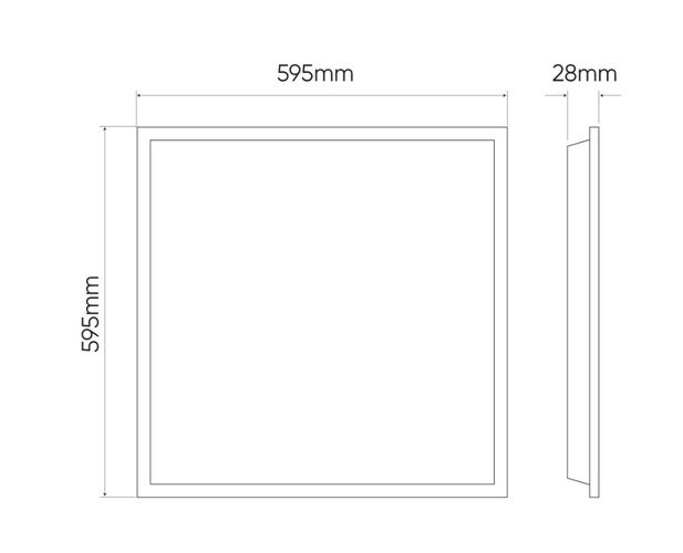 LED panel 40W, 60x60cm, 4000lm, 100lm/W, neutral white 4000K, LED line LITE 202887 5905378202887