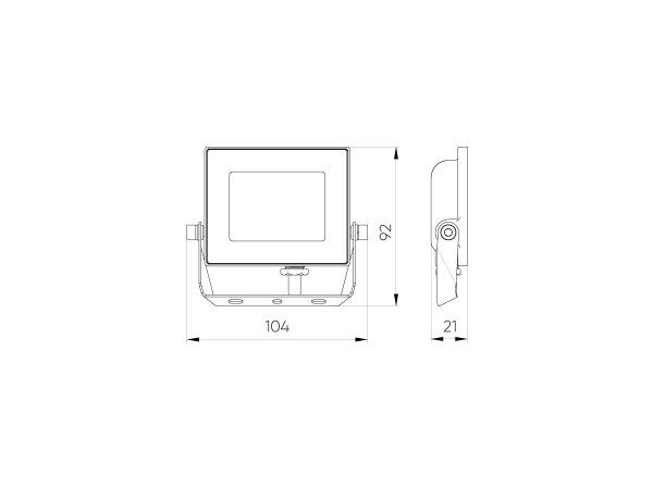 Светодиодная линейка LITE Прожектор LUMINO 10W 4000K 1000lm, IP65 203280 5905378203280