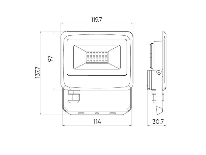 LED line LITE prožektor PHOTON 20W 4000K 2000lm, IP65 203518 5905378203518