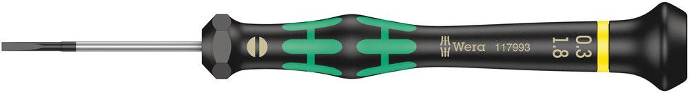 2035 Screwdriver for slotted screws for electronic applications, 0.30x1.8x40, Wera 05117993001