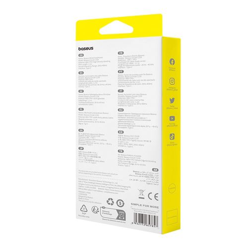 Baseus Encok CZ20 In-Ear Wired USB-C Headphones - White, Baseus A00171400213-00 A00171400213-00