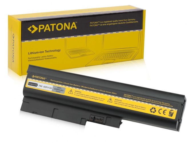 Battery for IBM Lenovo ThinkPad T61 T60 R61 *4400mAh*, PATONA 2044 4260218597150