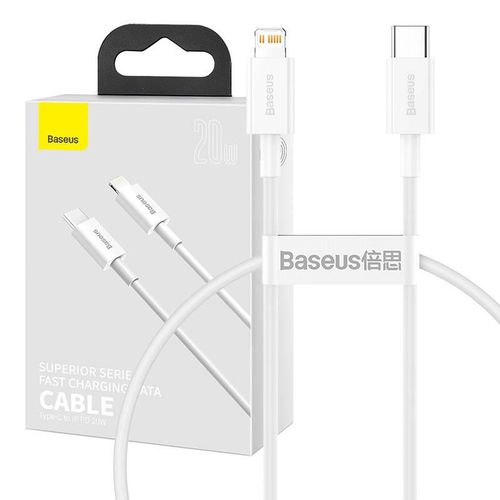 Baseus Superior Series Cable USB-C to Lightning, 20W, PD, 0,25m (white), Baseus CATLYS-02