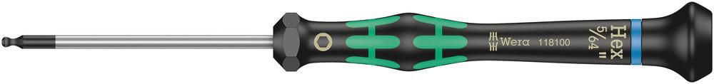 2052 Ball end hexagon screwdriver for electronic applications, 5/64x60, Wera 05118100001