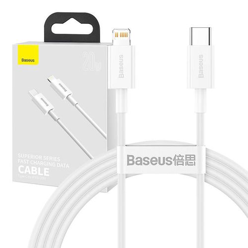 Baseus Superior Series Cable USB-C to Lightning, 20W, PD, 1,5m (white), Baseus CATLYS-B02