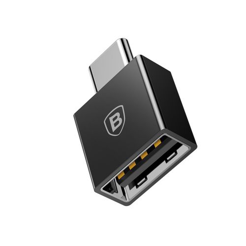 Baseus Exquisite USB to USB-C 2.4A Adapter (Black), Baseus CATJQ-B01