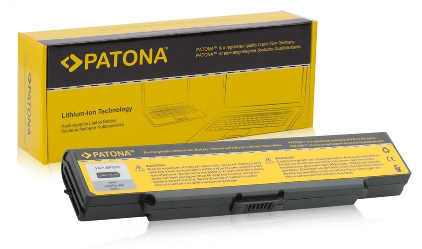 Battery f Sony VGP-BPL2 VGP-BPL2A VGP-BPL2C VGP-BPS2 4,4Ah, PATONA 2058 4260218592773