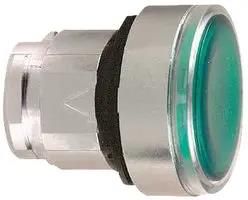 PB HEAD ILL FLUSH GRN P/PUSH  LED ZB4BH033