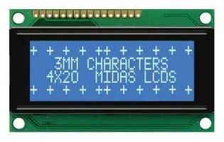 DISPLAY, ALPHANUMERIC, 20X4, WHITE MC42004A6W-BNMLW-V2