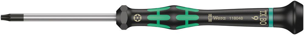 2067 TORX® BO Screwdriver for tamper-proof TORX® screws for electronic applications, TX 9x60, Wera 05118048001
