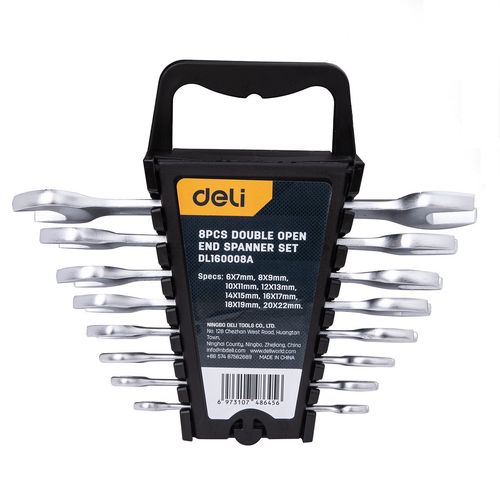 Double Open End Wrench Sets 8 pcs Deli Tools EDL160008A, Deli Tools EDL160008A