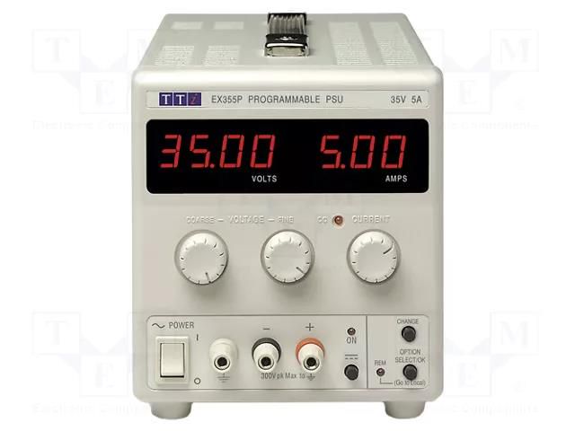 Power supply: programmable laboratory; Ch: 1; 0÷35VDC; 0÷5A; 100mV AIM-TTI EX355P