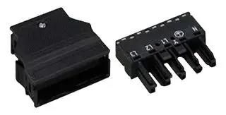 SOCKET & HOUSING, WINSTA MIDI,5P,BLK 770-105