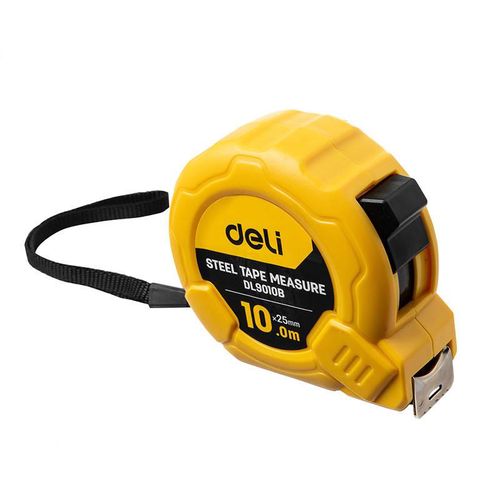 Steel Measuring Tape 10m/25mm Deli Tools EDL9010B (yellow), Deli Tools EDL9010B