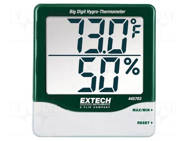 Thermo-hygrometer; -10÷60°C; 10÷99%RH; Accur: ±1°C; Unit: °C,°F EXTECH EX445703